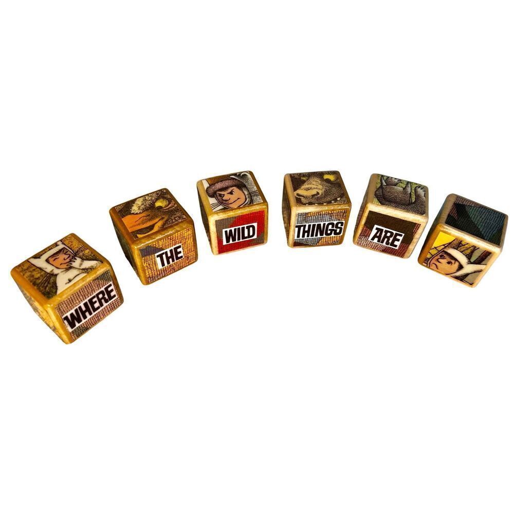 Where the Wild Things Are Wooden Blocks: Storybook Nursery Decor Set of 6